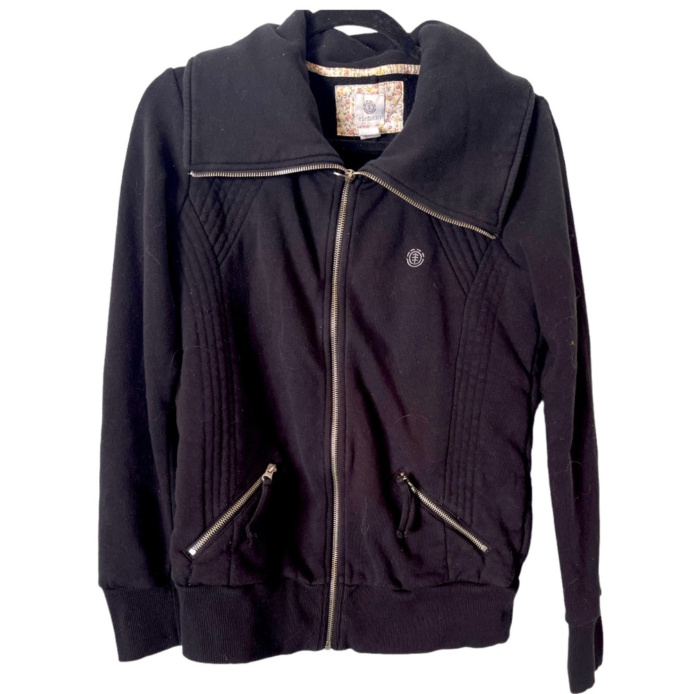 Element Black Full Zip Front Sweatshirt Jacket Size‎ Large